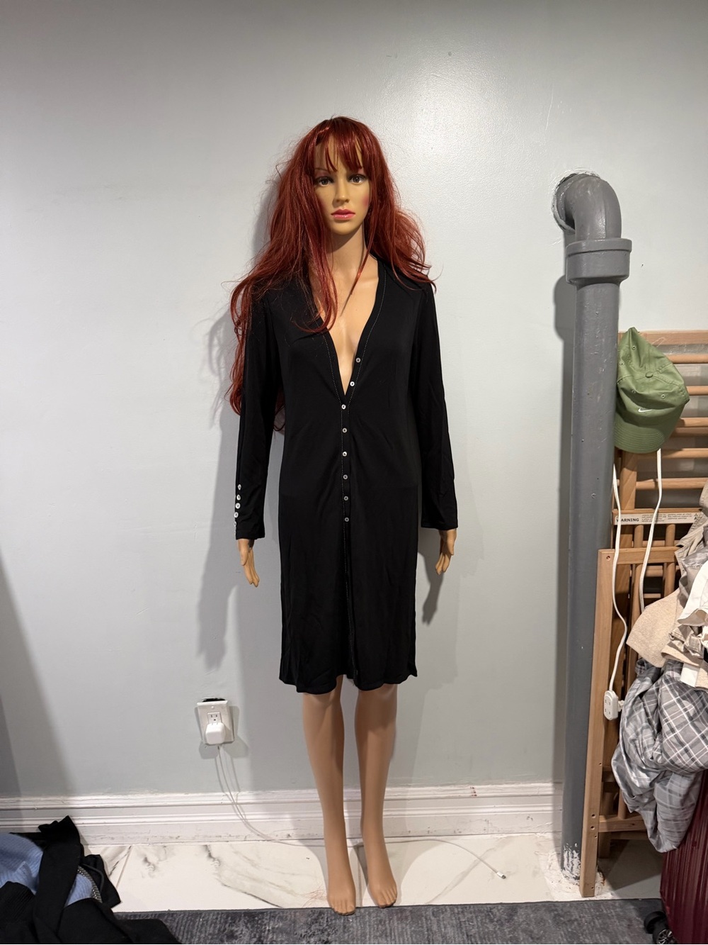Studio M Black Top with Crew Neck